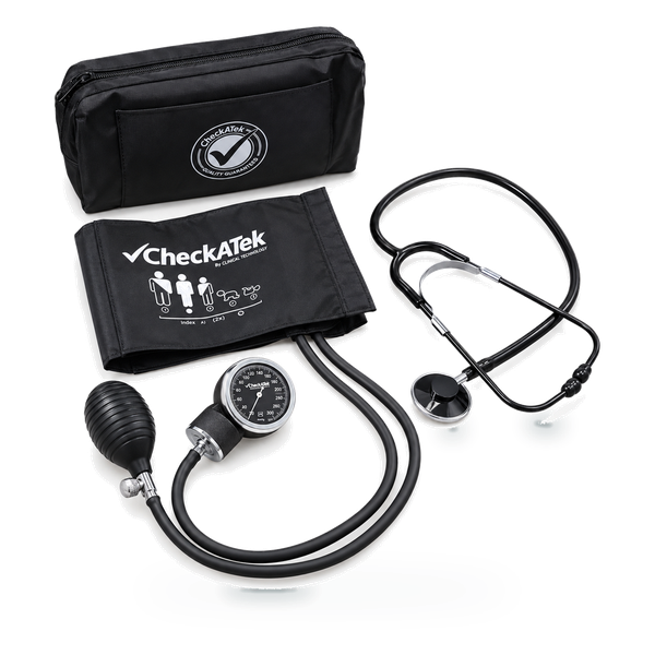 Kit Simple Baumanometro Aneroide Eco Negro (Estetoscopio + Baumanometro)