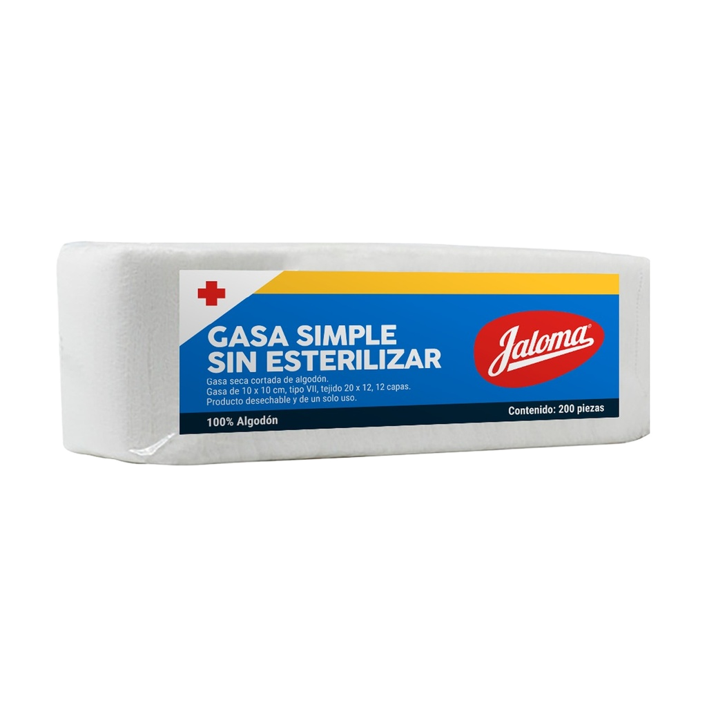 GASA JALOMA NO ESTERIL 10X10 C/200 SIN TRAMA JALOMA