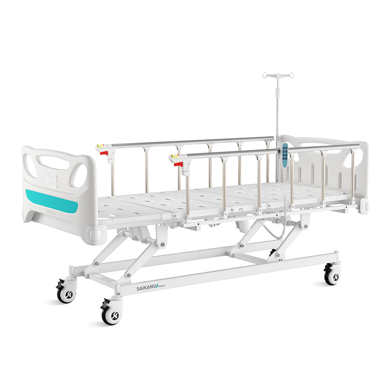 Cama hospitalaria eléctrica 3 funciones Turquesa