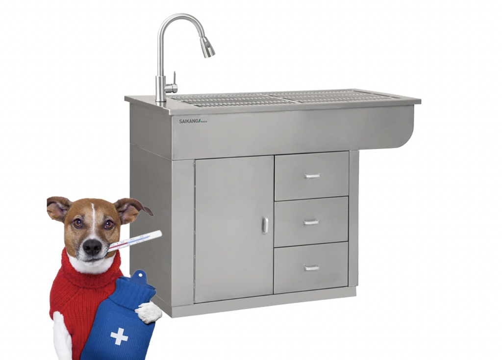 Mesa para baño de mascotas