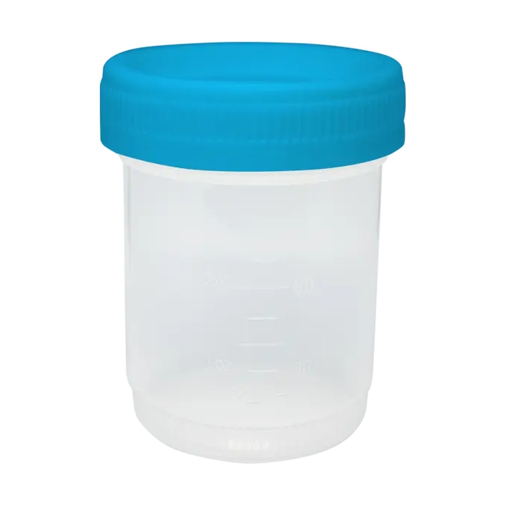 [PW003] Vaso recolector para muestra 120 ml premium estéril tapa azul