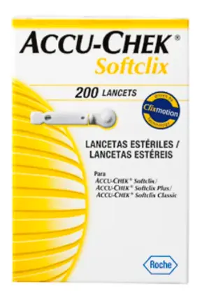 Lancetas Softclix P/Accu-Check P/200