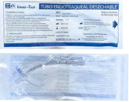 [INHTECG45] Tubo Endotraqueal Con Globo # 4.5 Mca Inhalotech