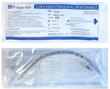 [INHTECG60] Tubo Endotraqueal Con Globo # 6 Mca Inhalotech