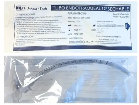Tubo Endotraqueal Con Globo # 7.5 Mca Inhalotech