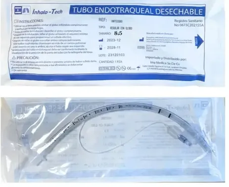 Tubo Endotraqueal Con Globo # 8.5 Mca Inhalotech
