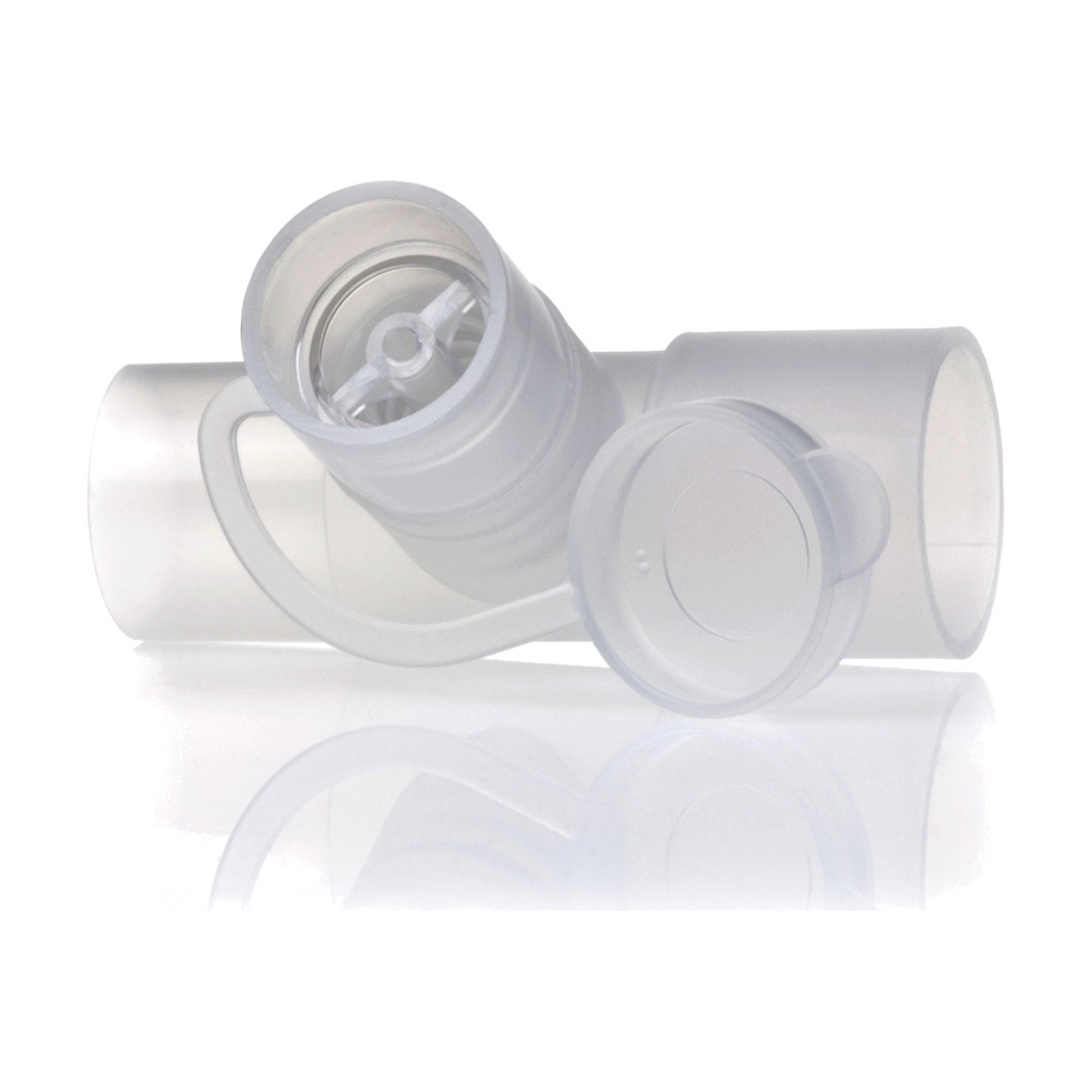 [1743] Conector En T Con Vavula De 22Mm O.D. X 18Mm I.D. X 22Mm I.D.