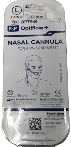 [OPT946] Optiflow, Canula Nasal Serie 9 Para Terapia De Oxigeno De Alto Flujo Large
