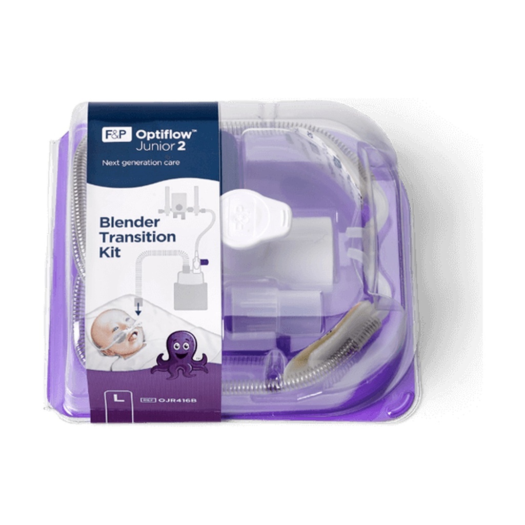 [OJR416B] Optiflow Jr 2 Kit De Transicion Blender Canula Nasal Grande Para Uso Con Circuito Bc161 Con Adaptador Ojr215 Y Manifold De Presion Con Sistema De Fijacion Flujo Max De 23 Lpm