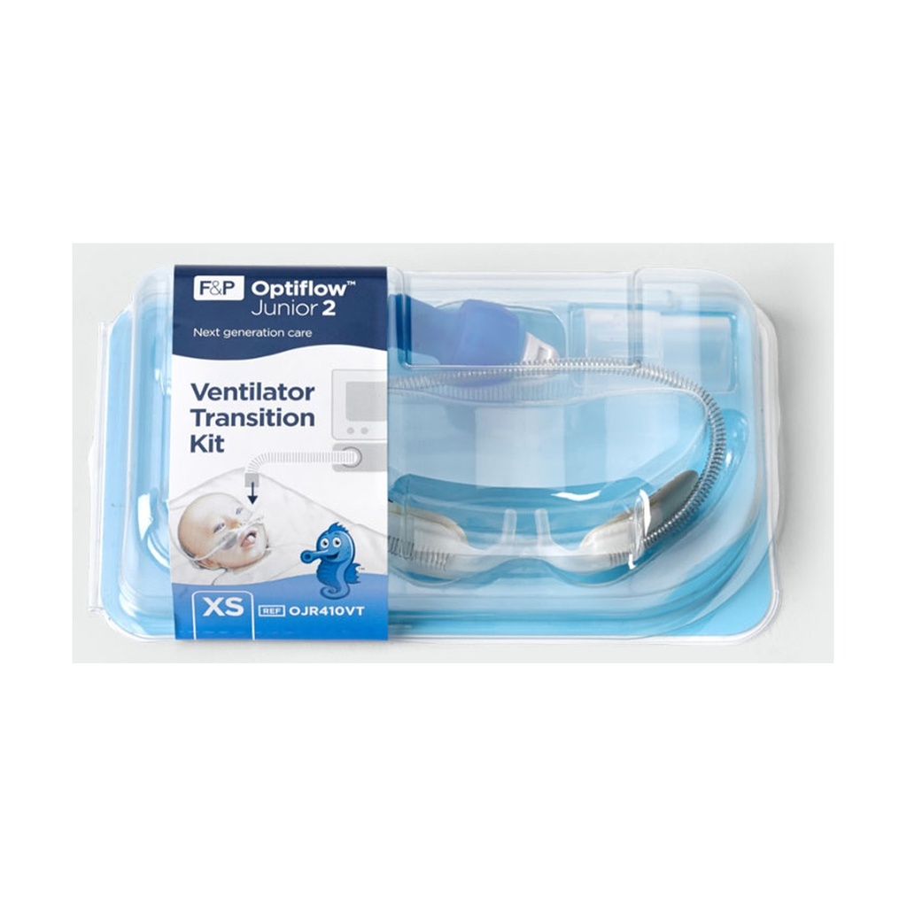 [OJR410VT] Optiflow Jr 2 Kit De Transicion Ventilador Canula Nasal Extra Chica Para Uso Con Circuito 950N80 Con Adaptador Patentado Con Sistema De Fijacion Flujo Max De 8 Lpm