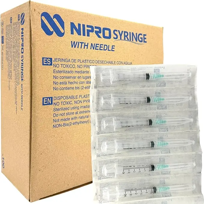 JERINGA DESECHABLE NIPRO 3ML 21G X 32MM (1 1/4") Verde