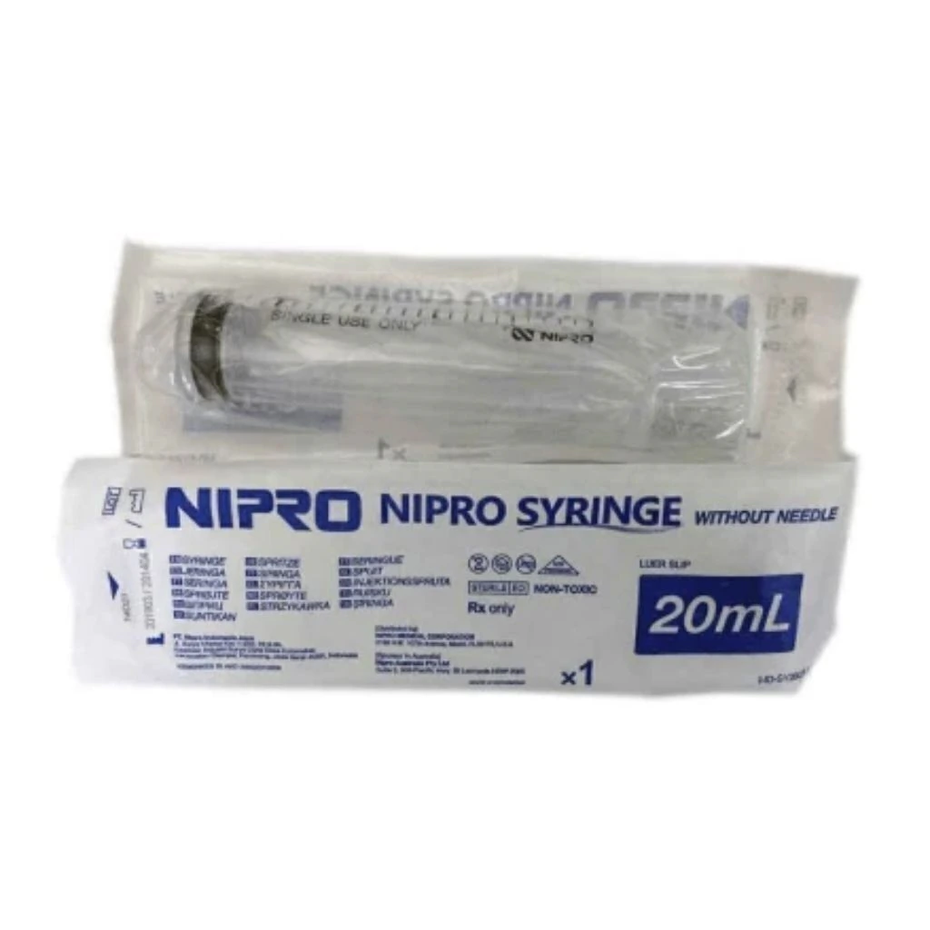 [NI0025] Jeringa desechable  Nipro  20ml  S/aguja Luer-lock.
