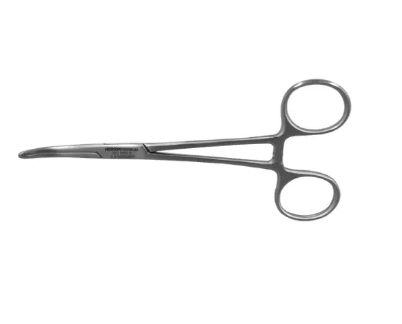[5-5-5] Pinza Kelly, Curva 14 Cm. Con Estrias Transversales. H.P.