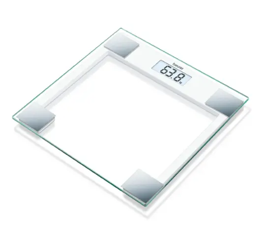 [GS14] Báscula Doméstica de Vidrio con Pantalla Color Blanca / GS14 Marca Beurer
