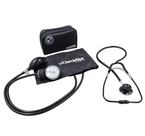 [B1-4D] Kit Doble Baumanometro + Estetoscopio Popular Negro