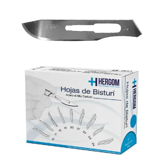 Caja Hoja De Bisturi Alto Carbon # 21