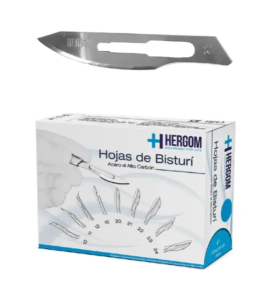 [H23] Caja Hoja De Bisturi Alto Carbon # 23