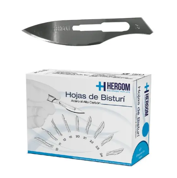 [H24] Caja Hoja De Bisturi Alto Carbon # 24