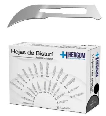 [HB12] Caja Hoja De Bisturi Acero Inoxidable # 12