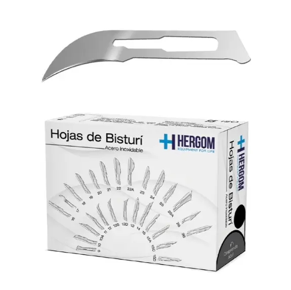 [HB15] Caja Hoja De Bisturi Acero Inoxidable # 15