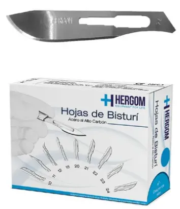 Caja Hoja De Bisturi Acero Inoxidable # 22