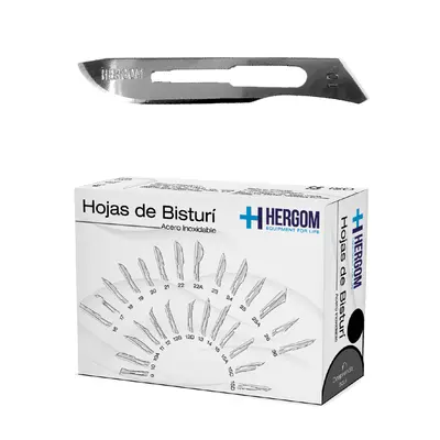 [HB23] Caja Hoja De Bisturi Acero Inoxidable # 23