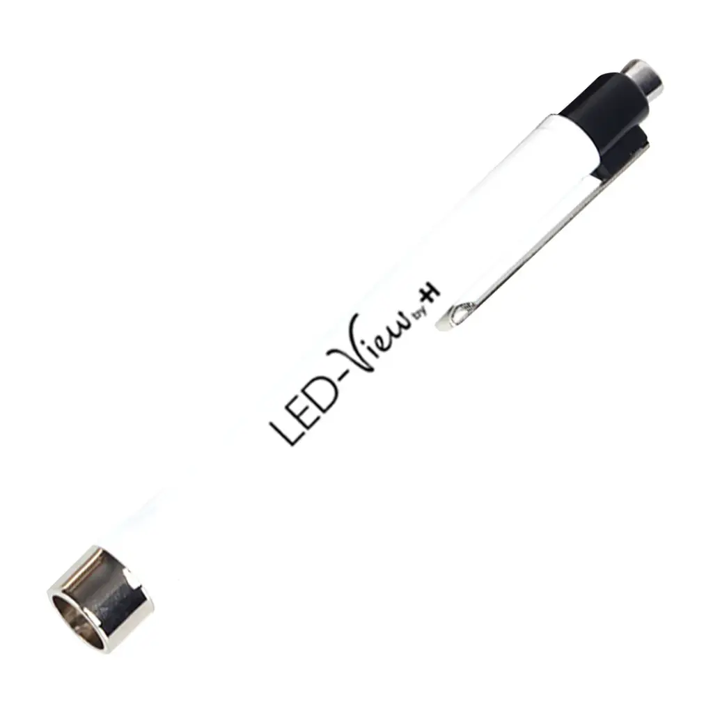 [L110B] Lámpara De Diagnóstico Pupilera Tipo Pluma Luz Amarilla Color Blanca