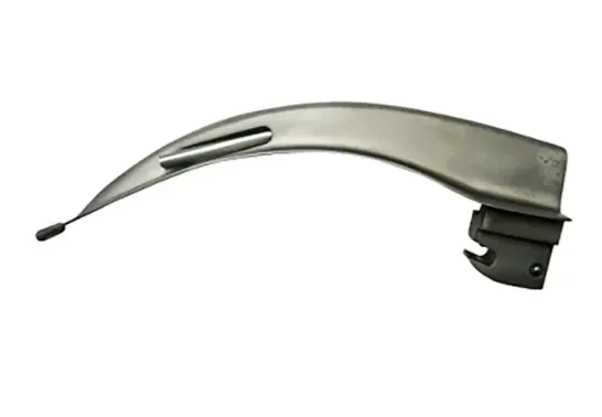 [1-163-1] Hoja De Laringoscopio Mcintosh Curva # 5 Fibra Optica. Longitud Total 21.5 Cm., Longitud De Trabajo 16 Cm. H.P.