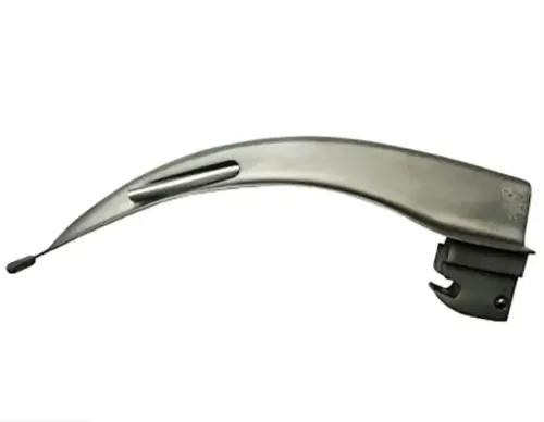 [1-124-1] Hoja De Laringoscopio Mcintosh Curva #4. Luz Estandar, Longitud Total 15.8 Cm., Longitud De Trabajo 13.3 Cm., Adulto. H.P.