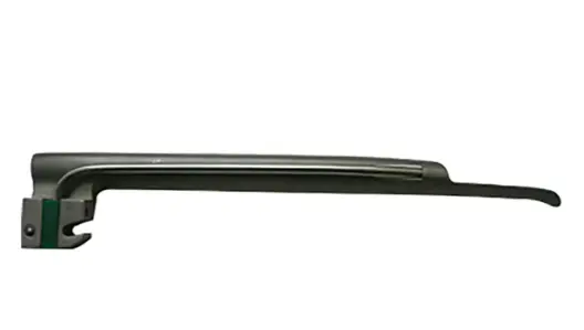 Hoja De Laringoscopio Miller Recta #4 Fibra Optica. Longitud Total 20.5 Cm., Longitud De Trabajo 18 Cm., Adulto. H.P.