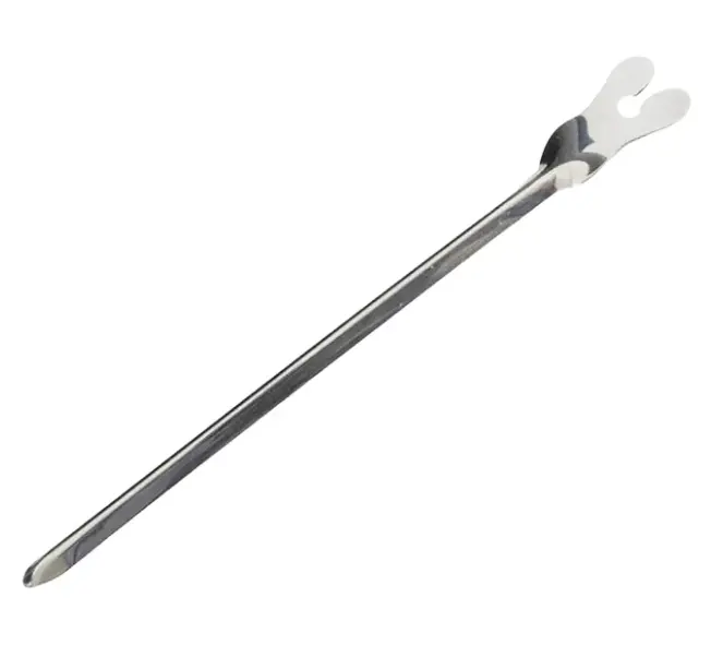 Sonda Acanalada 14 Cm., Con Punta De Boton. H.S.