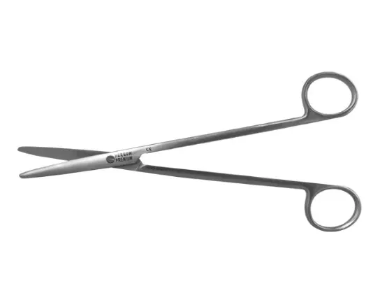 [7-27-7] Tijera Metzenbaum Curva 14 Cm, Puntas Romas. H.P.