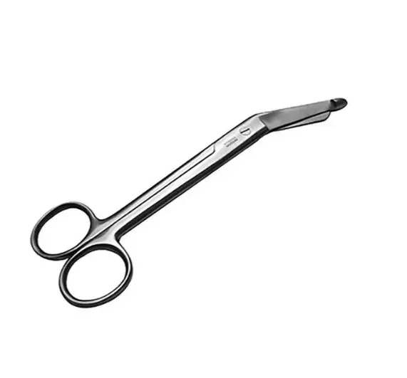 [7-61-7] Tijera Lister 18 Cm. Con Boton De Proteccion En Una Punta. Hojas Anguladas.
 H.P.