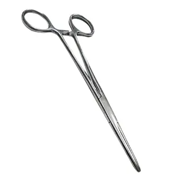 [5-360-5] Pinza Halsted Mosquito Recta 18 Cm. Sin Dientes. H.P.