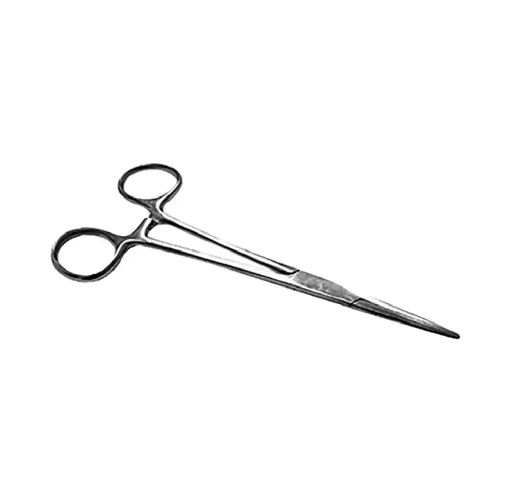 [5-6] Pinza Kelly, Recta 14 Cm. Con Estrias Transversales. H.S.