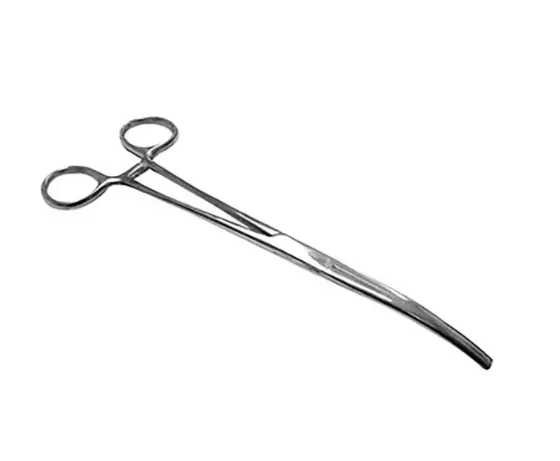 [5-23] Pinza Rochester Ochsner Curva 20 Cm Estriada, Con Dientes 1 X 2. H.S.