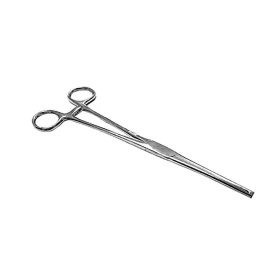 Pinza Rochester Ochsner Recta 20 Cm.
 Estriada, Con Dientes, 1X2. H.S.
