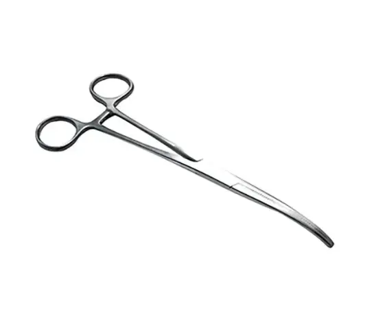 [5-29] Pinza Pean O Rochester Pean Curva 18 Cm. Estrias Transversales, Sin Dientes. H.S.