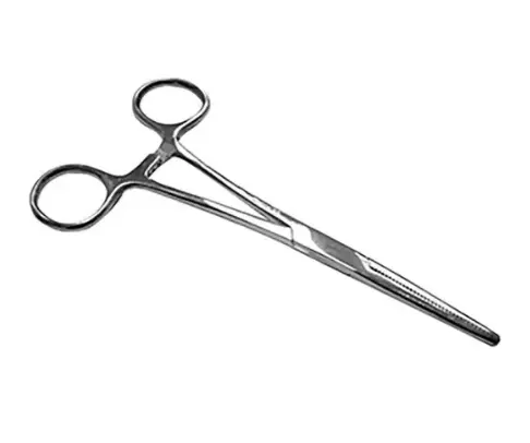 [5-26] Pinza Pean O Rochester Pean Recta 14 Cm. Estrias Transversales, Sin Dientes. H.S.