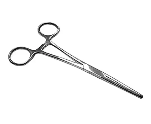 [5-26-5] Pinza Pean O Rochester Pean Recta 14 Cm. Estrias Transversales, Sin Dientes.
 H.P.