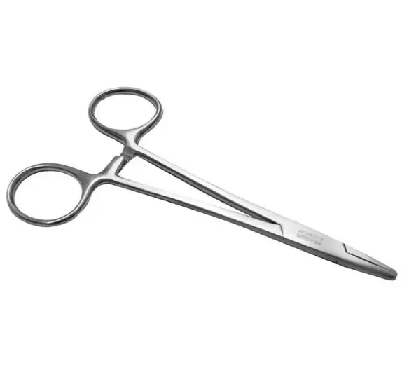 Porta Agujas Mayo-Hegar 15 Cm, Recto, Con Ranura Central Y Estrias
 Cruzadas. H.P.