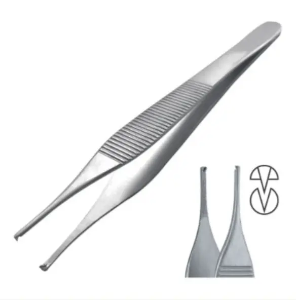 [4-6-4] Pinza Adson Con 1 X 2 Dientes 12 Cm. H.P.