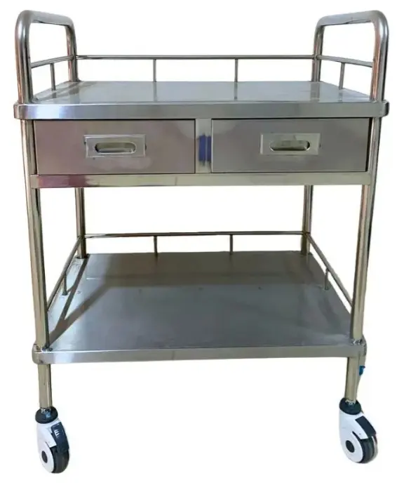 [AM-MP2C-AI] Mesa Pasteur Dos Cajones En Acero Inoxidable
