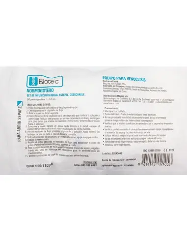 [BIONORMO] Normogotero Biotec S/A Equipo Para Venoclisis