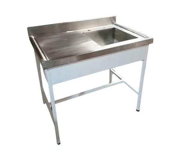 Mesa Alta Con Tarja Lateral Sin Gabinete Acabado Pintura