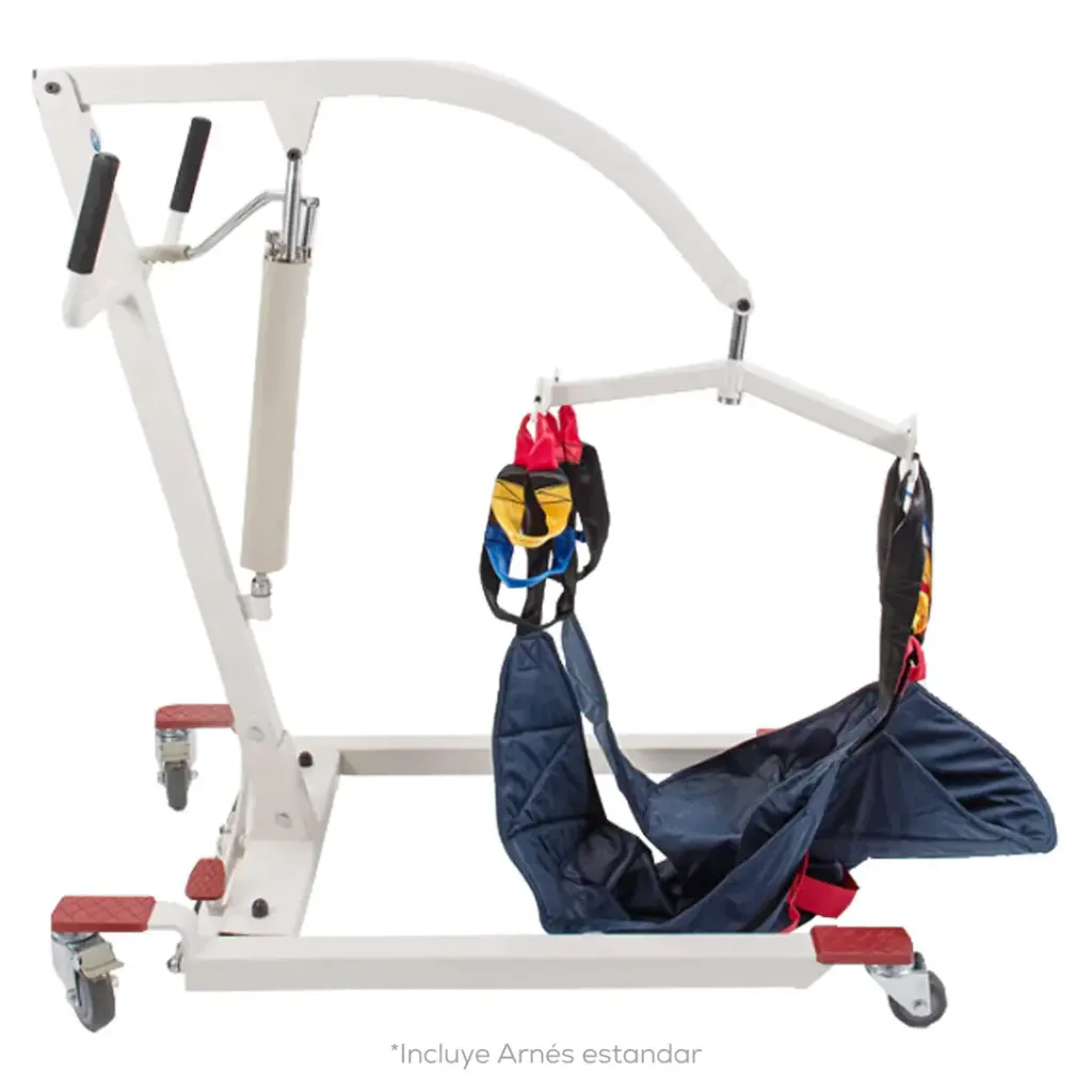 [HGY106] Grúa Hidráulica para Elevación de Paciente Manual. Capacidad 185 Kg. Rango de Elevación 78 Cm.