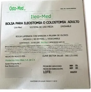 Bolsa Para Colostomia C/barrera Protectora OSTOMED