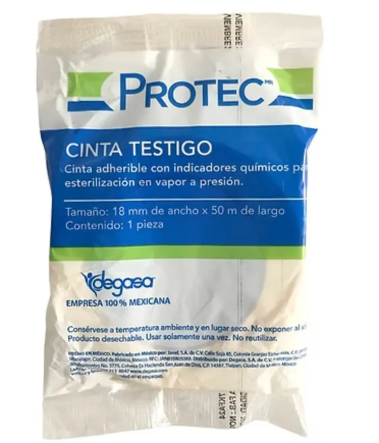 [DG0511010] Cinta Testigo P/esterilizacion En Vapor A Presion 18 mm x 50 mts