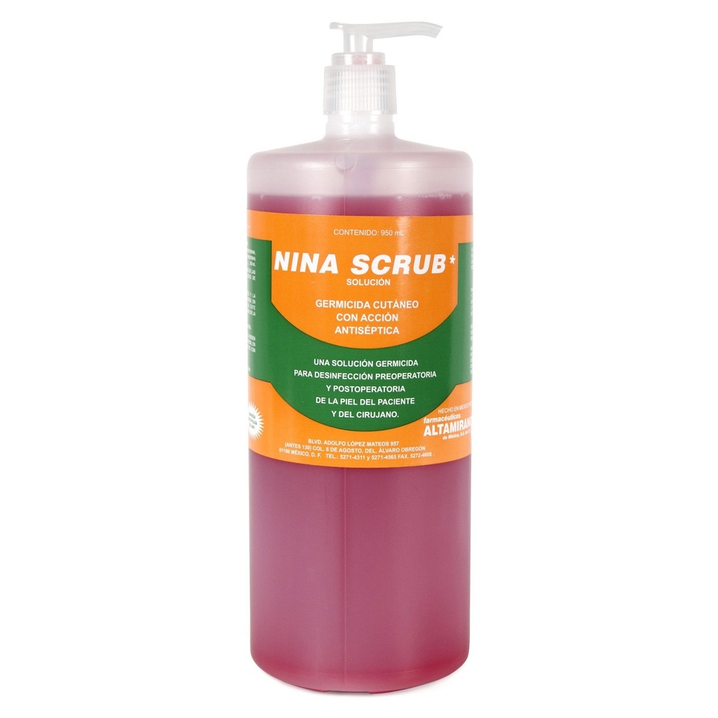 Nina Scrub 950 ml (gluconato De Clorhexidina Al 4%) 950 ML