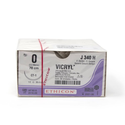 Sutura Vicryl No.0 Con Aguja 70 Cm